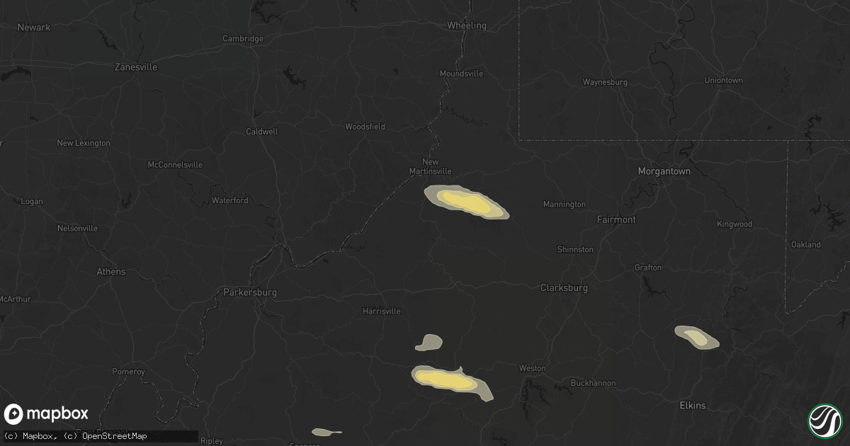 Hail map in Middlebourne, WV on May 27, 2026