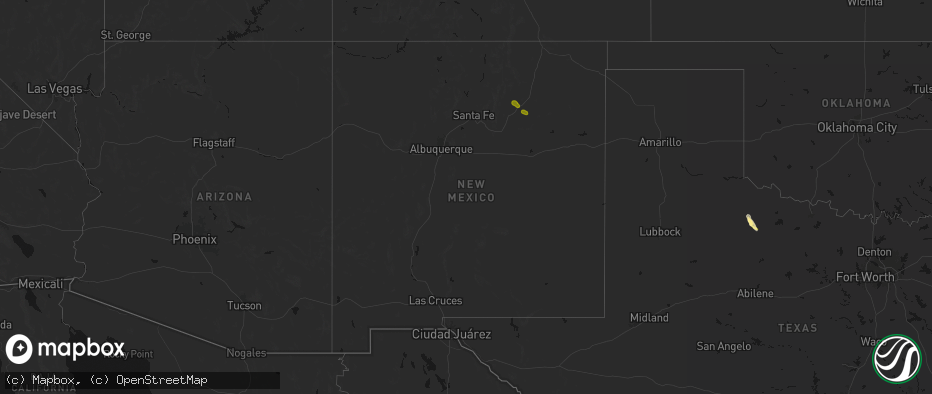 Hail map in New Mexico on May 27, 2026