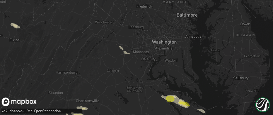 Hail map in Nokesville, VA on May 27, 2026