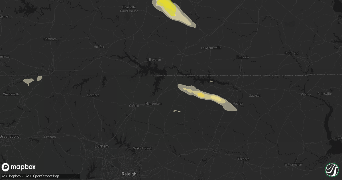 Hail map in Norlina, NC on May 27, 2026