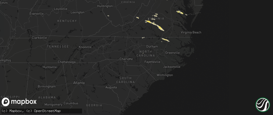 Hail map in North Carolina on May 27, 2026