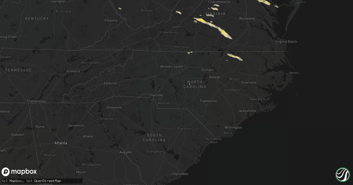 Hail map in North Carolina on May 27, 2026
