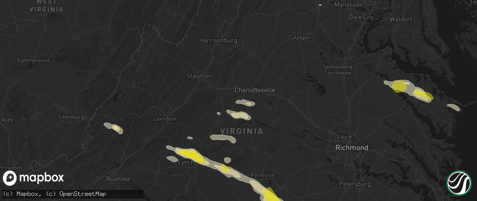 Hail map in North Garden, VA on May 27, 2026