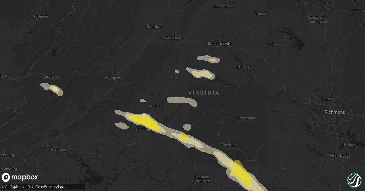 Hail map in Norwood, VA on May 27, 2026