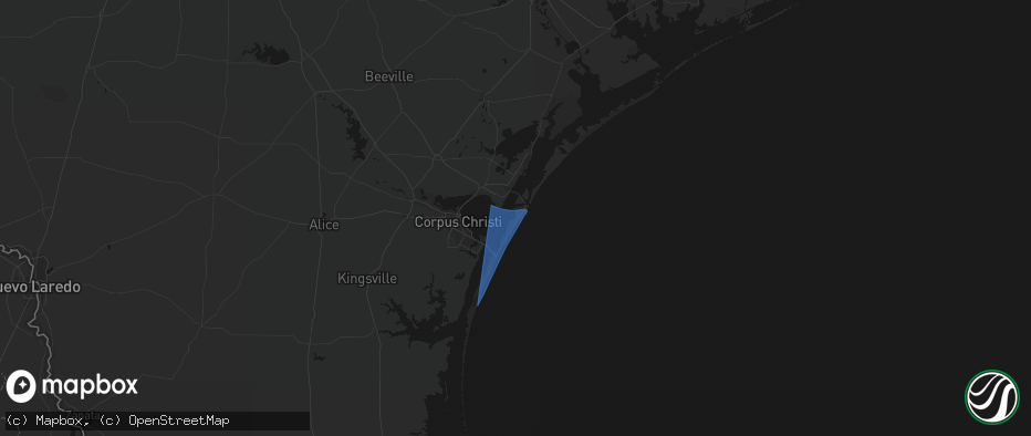 Hail map in Port Aransas, TX on May 27, 2026