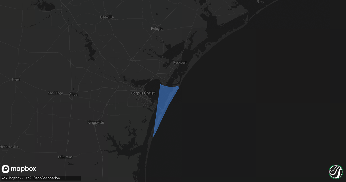 Hail map in Port Aransas, TX on May 27, 2026