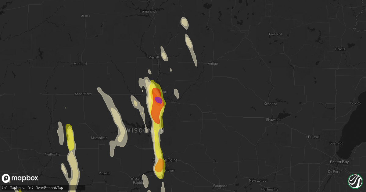 Hail map in Ringle, WI on May 27, 2026