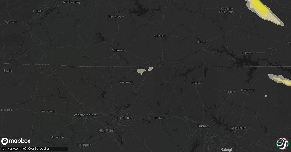 Hail map in Ruffin, NC on May 27, 2026