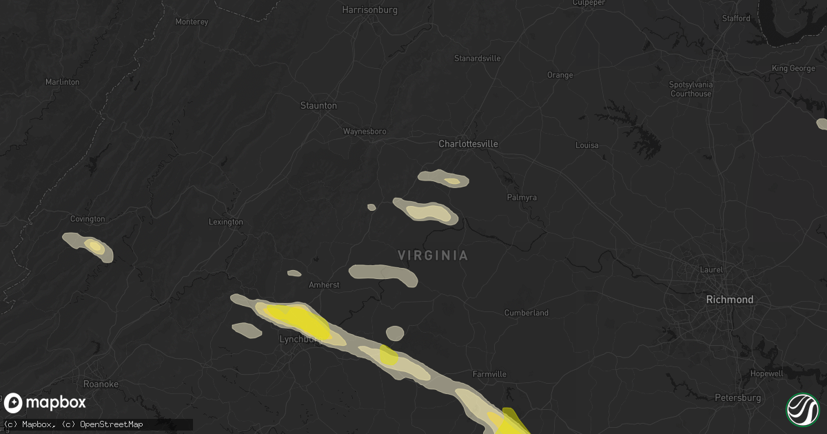 Hail map in Schuyler, VA on May 27, 2026