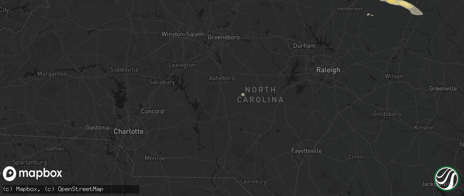 Hail map in Seagrove, NC on May 27, 2026