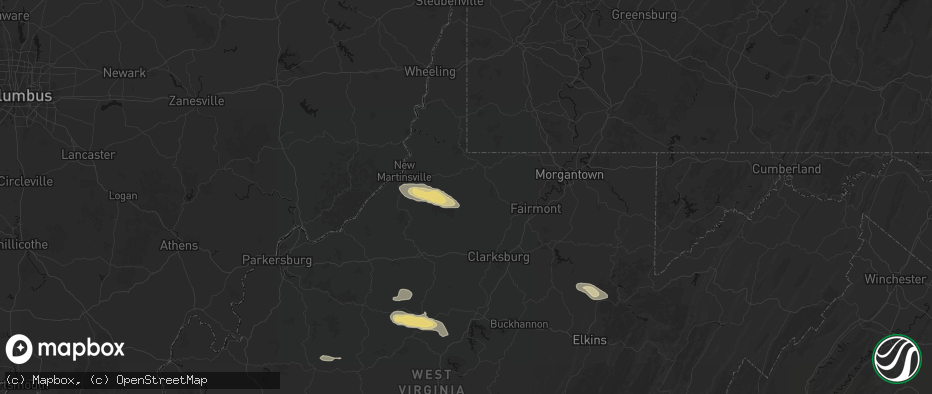 Hail map in Smithfield, WV on May 27, 2026