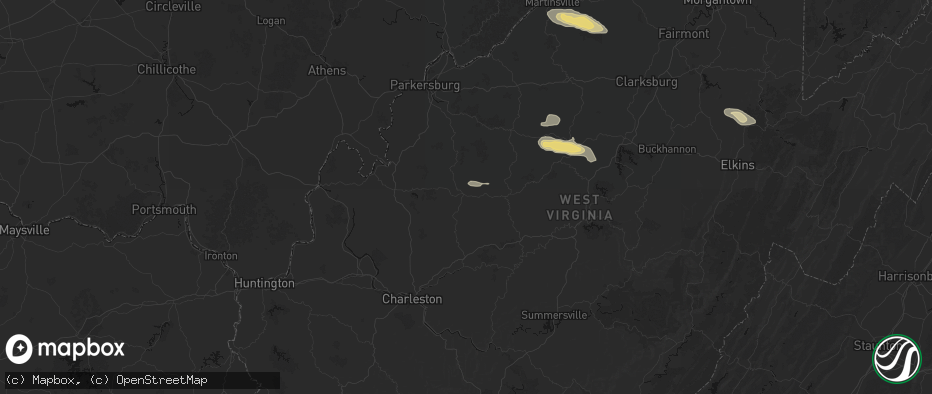 Hail map in Spencer, WV on May 27, 2026