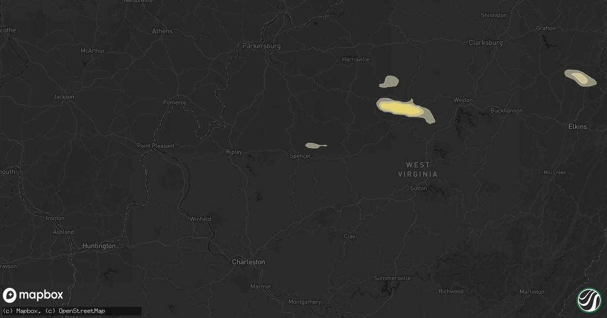Hail map in Spencer, WV on May 27, 2026
