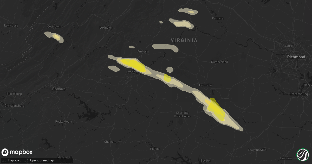 Hail map in Spout Spring, VA on May 27, 2026