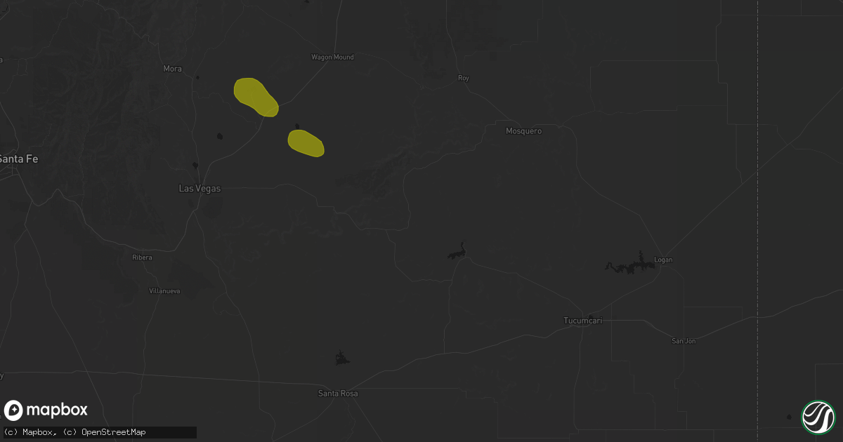 Hail map in Trementina, NM on May 27, 2026