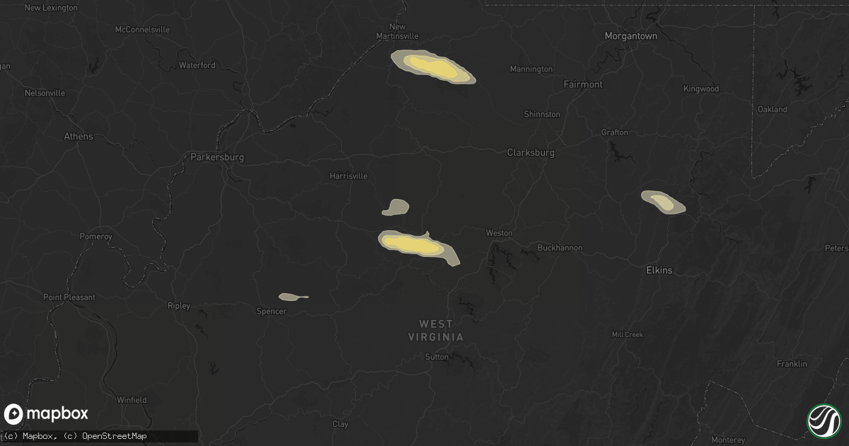 Hail map in Troy, WV on May 27, 2026