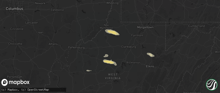 Hail map in West Union, WV on May 27, 2026