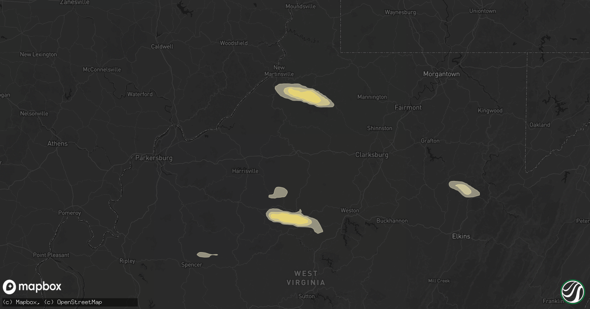 Hail map in West Union, WV on May 27, 2026