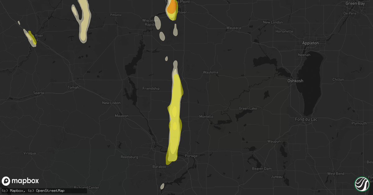 Hail map in Westfield, WI on May 27, 2026