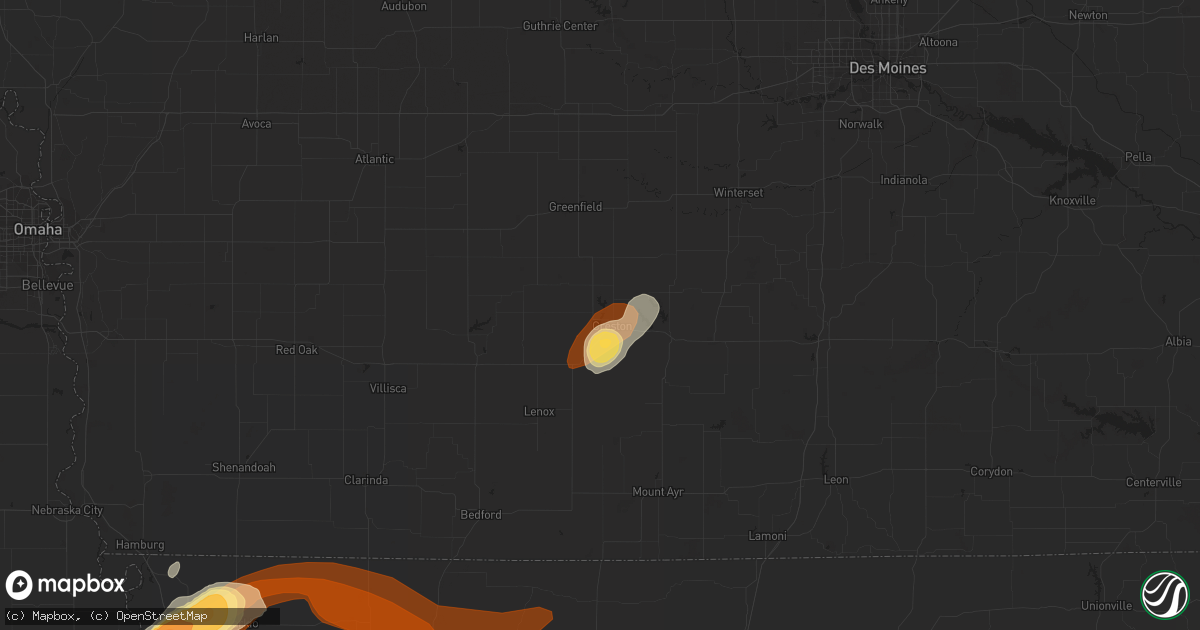 Hail map in Creston, IA on May 28, 2013