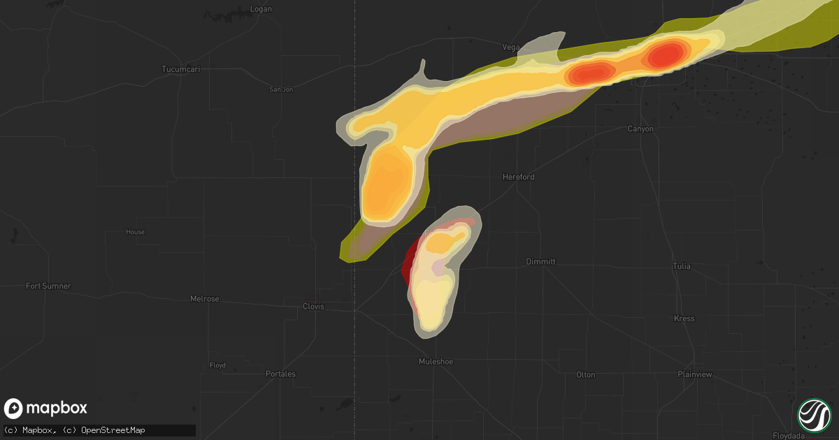 Hail map in Friona, TX on May 28, 2013