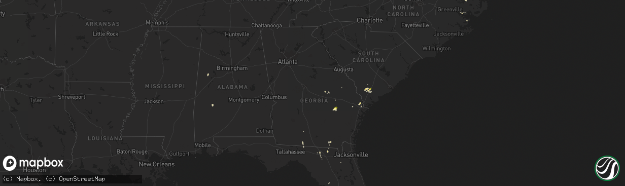 Hail map in Georgia on May 28, 2014