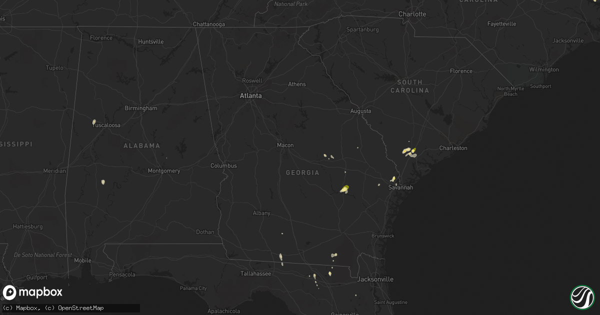 Hail map in Georgia on May 28, 2014