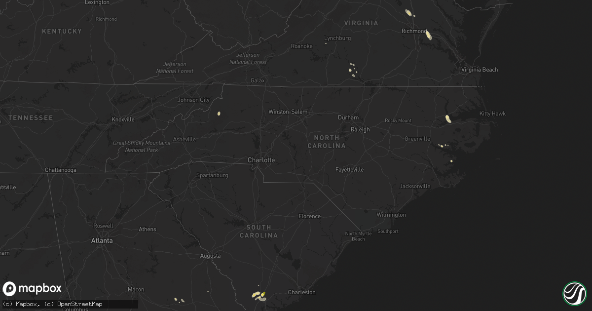 Hail map in North Carolina on May 28, 2014