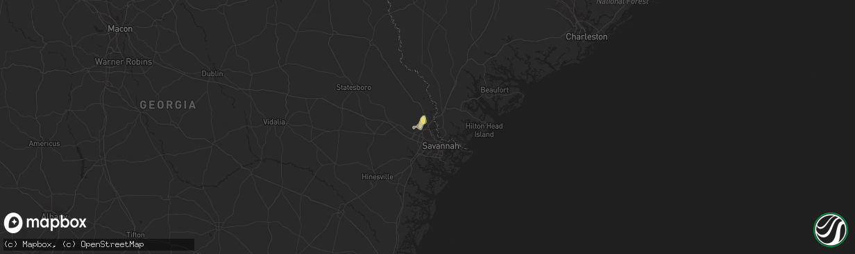 Hail map in Port Wentworth, GA on May 28, 2014