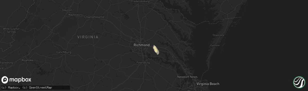 Hail map in Quinton, VA on May 28, 2014