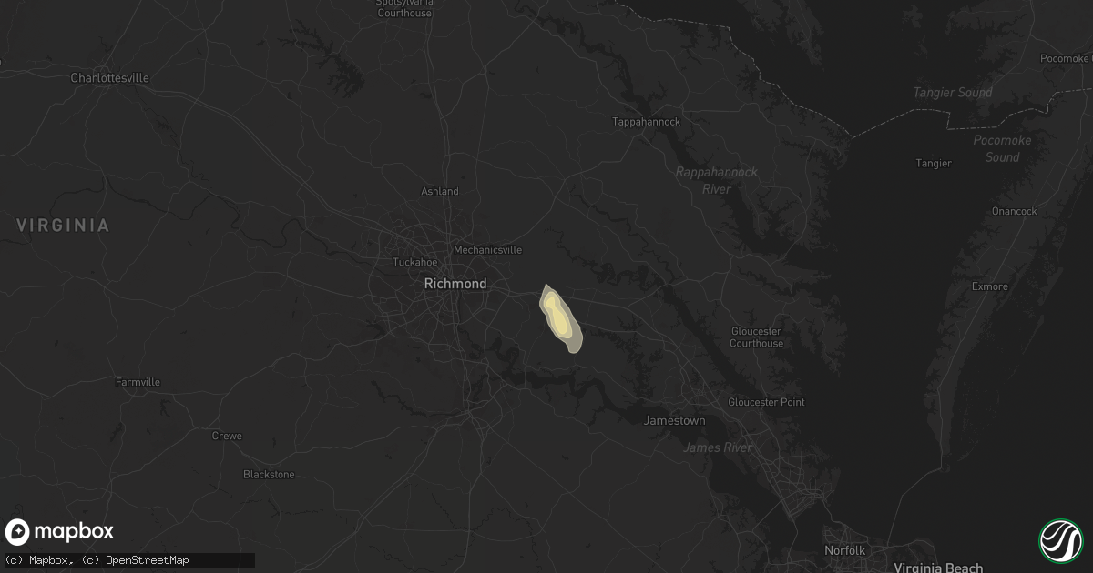 Hail map in Quinton, VA on May 28, 2014
