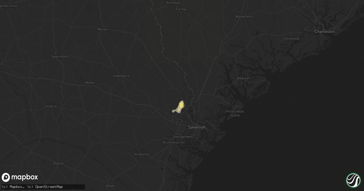 Hail map in Rincon, GA on May 28, 2014