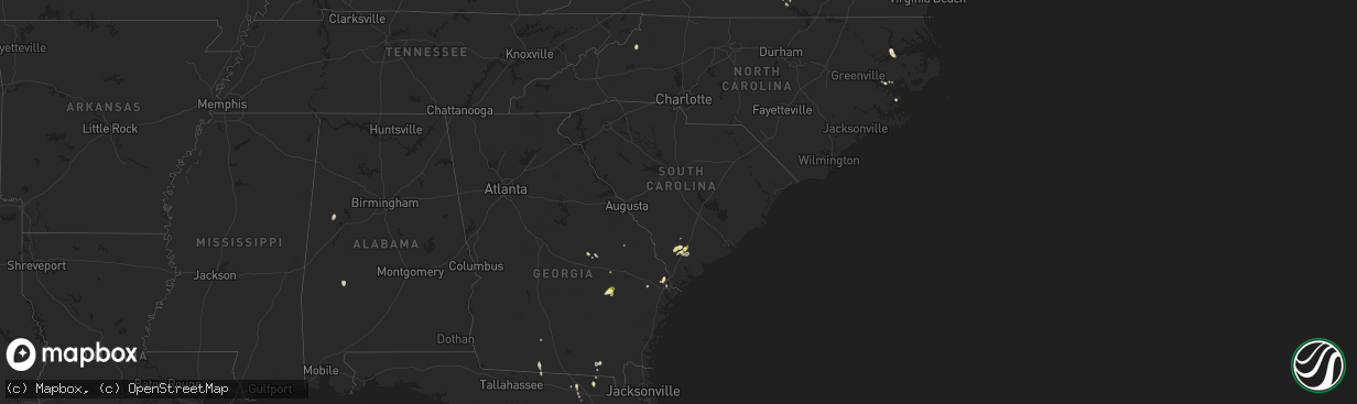 Hail map in South Carolina on May 28, 2014