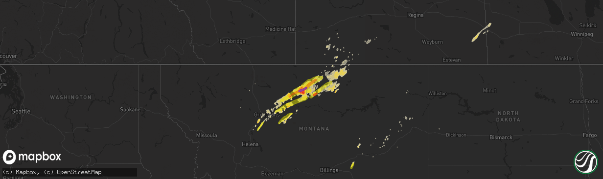 Hail map on May 28, 2014