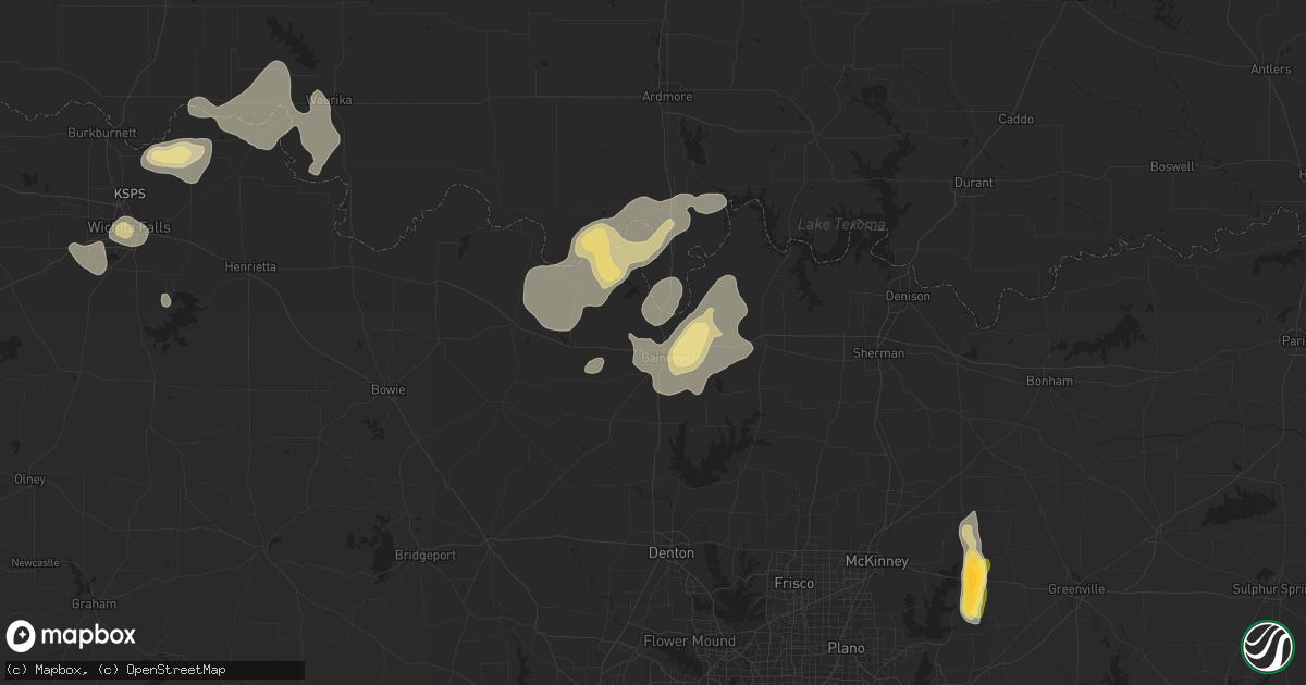 Hail map in Gainesville, TX on May 28, 2015