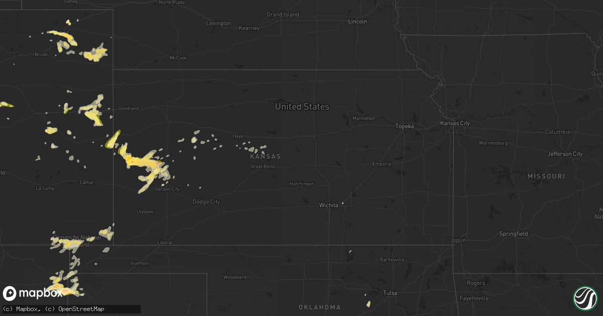 Hail map in Kansas on May 28, 2015
