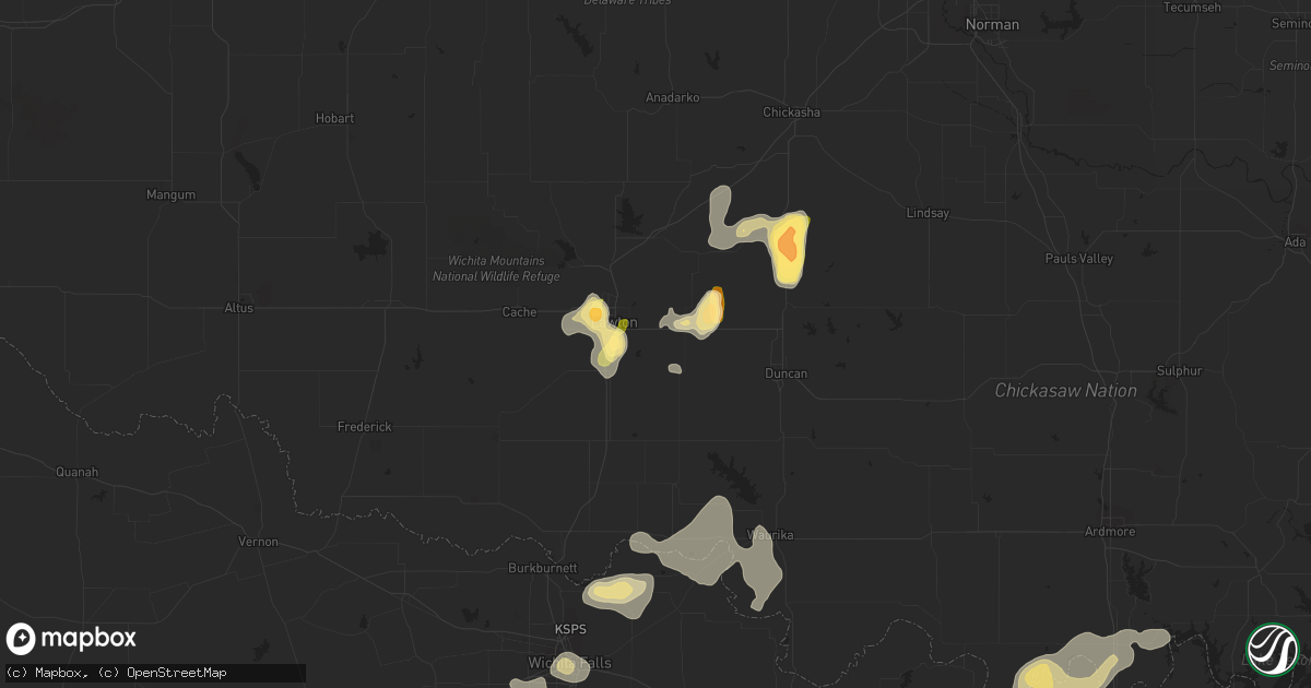 Hail map in Lawton, OK on May 28, 2015