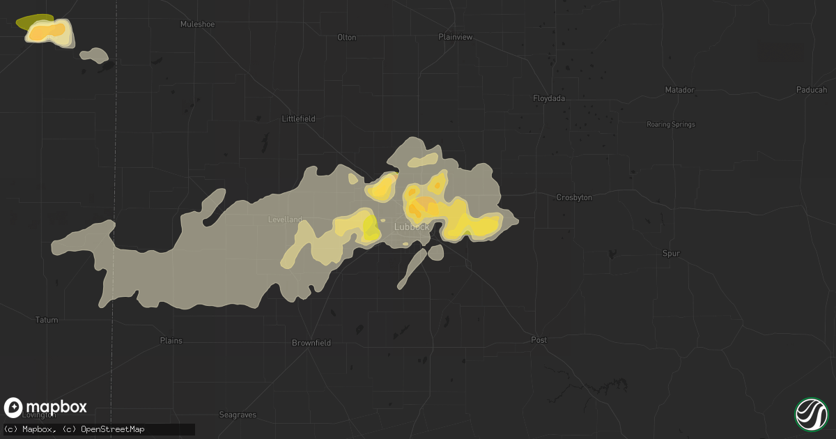 Hail map in Lubbock, TX on May 28, 2015