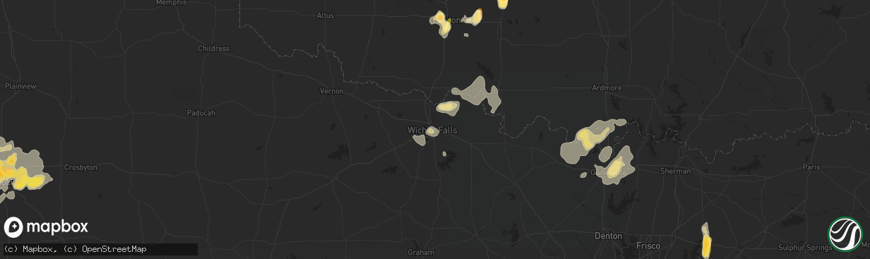 Hail map in Wichita Falls, TX on May 28, 2015