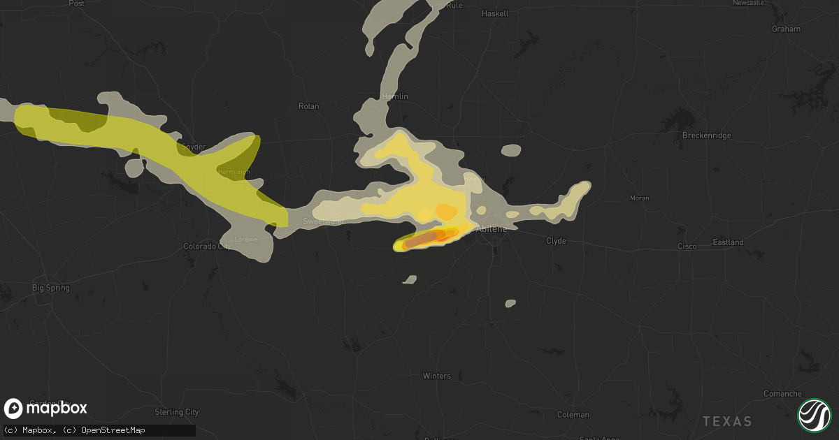 Hail map in Merkel, TX on May 28, 2016
