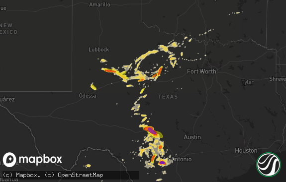 Hail map preview on 05-28-2016