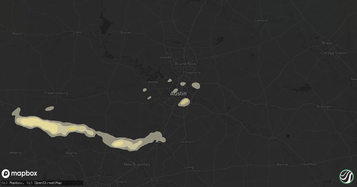 Hail map in Austin, TX on May 28, 2017