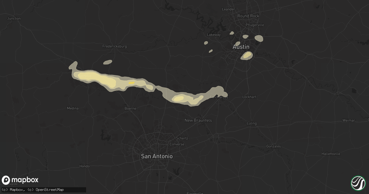 Hail map in Canyon Lake, TX on May 28, 2017