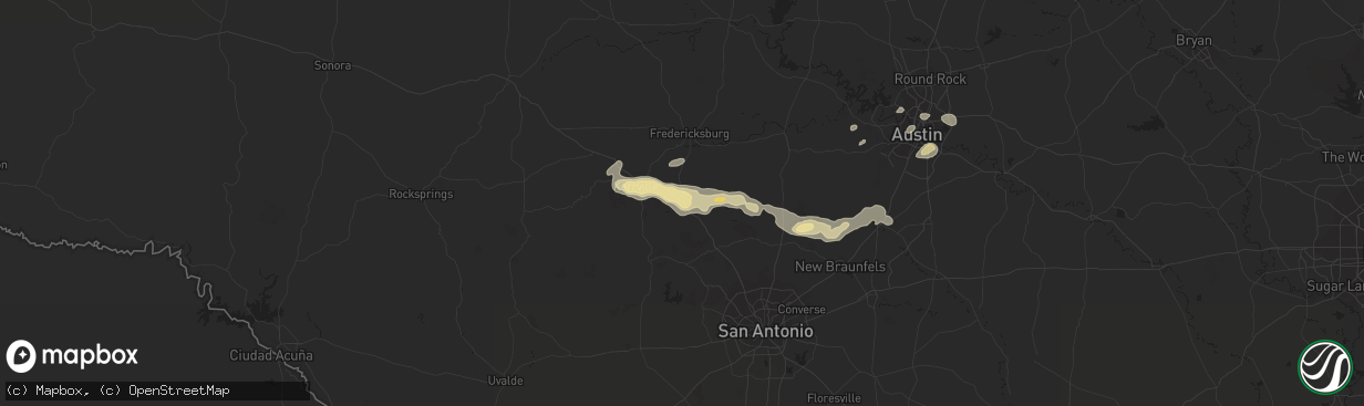 Hail map in Comfort, TX on May 28, 2017