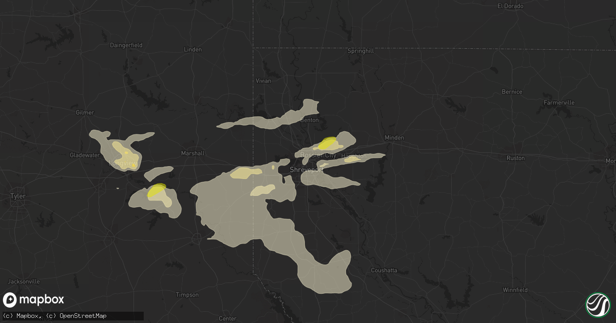 Hail map in Shreveport, LA on May 28, 2017
