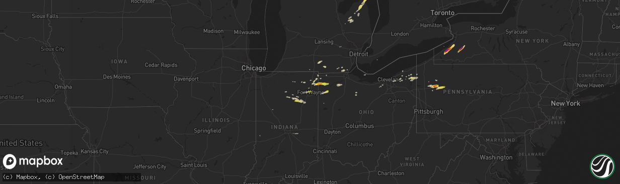 Hail map on May 28, 2017