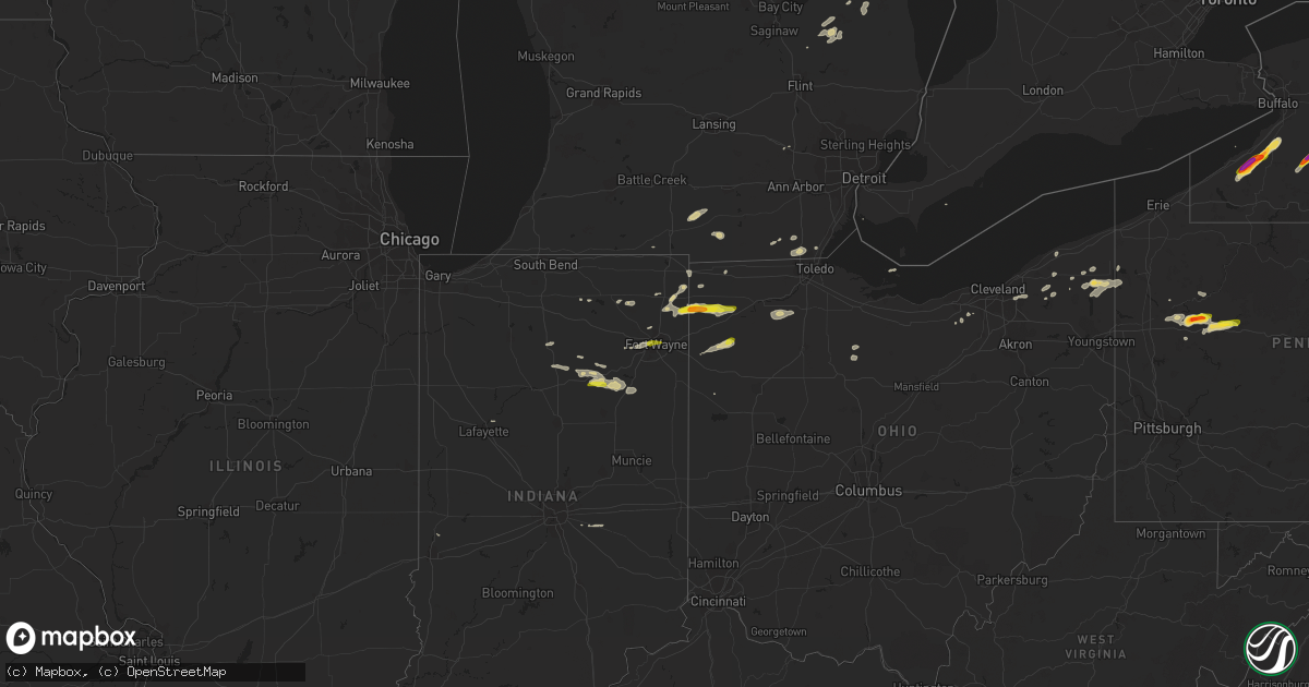 Hail map on May 28, 2017