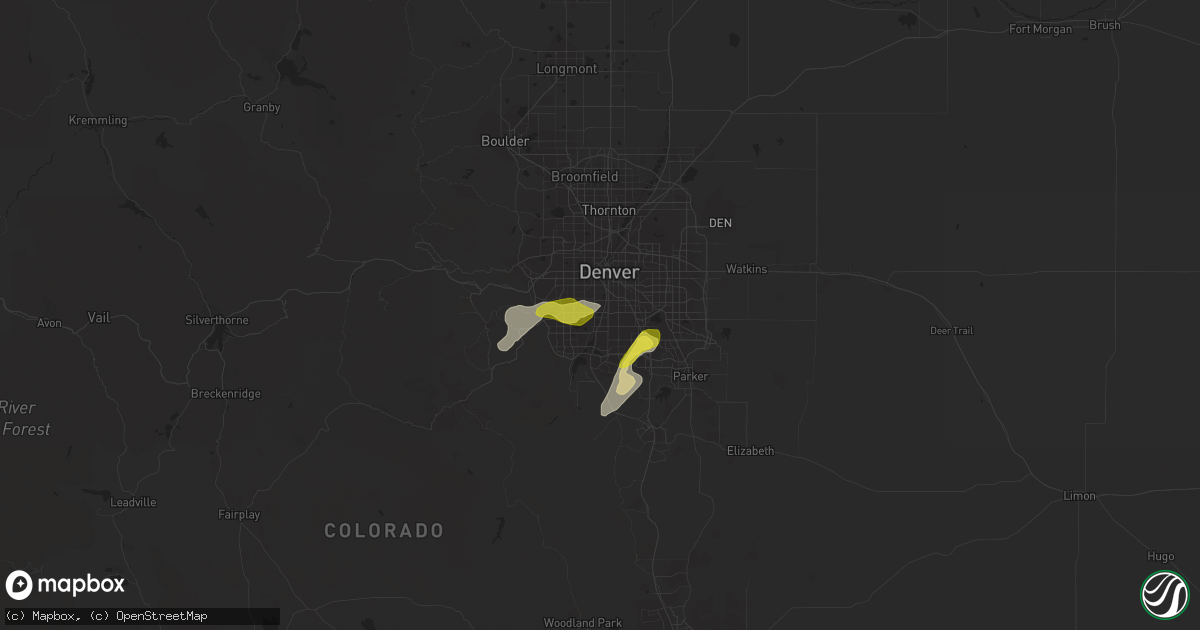 Hail map in Englewood, CO on May 28, 2018