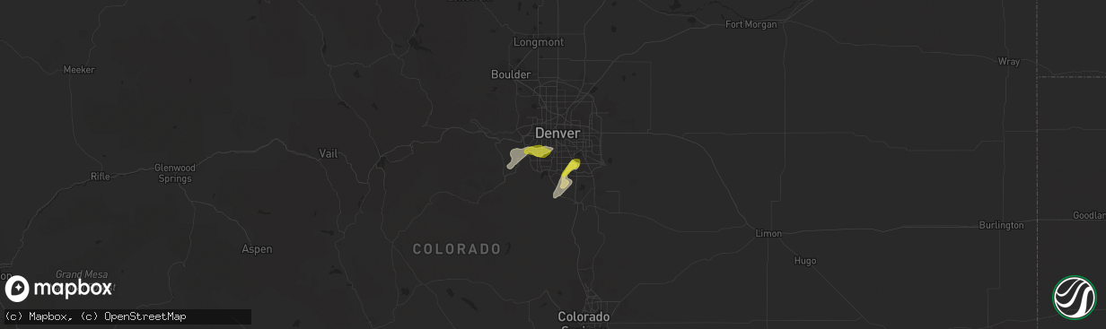 Hail map in Littleton, CO on May 28, 2018