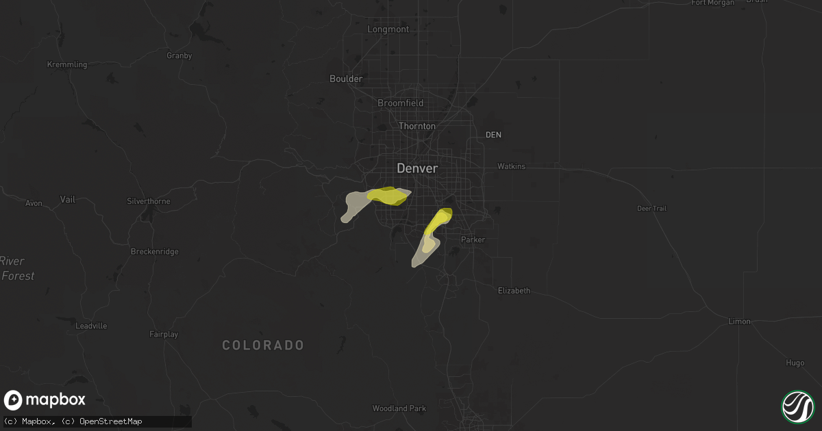 Hail map in Littleton, CO on May 28, 2018